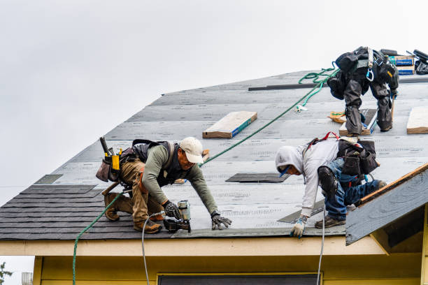 Professional Gutter Installation technician working in Jupiter, FL